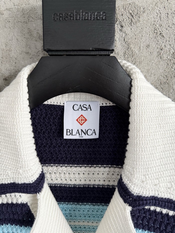 NIGO Casablanca Woven Striped Sweater Short-sleeved Shirt Shorts #nigo335805
