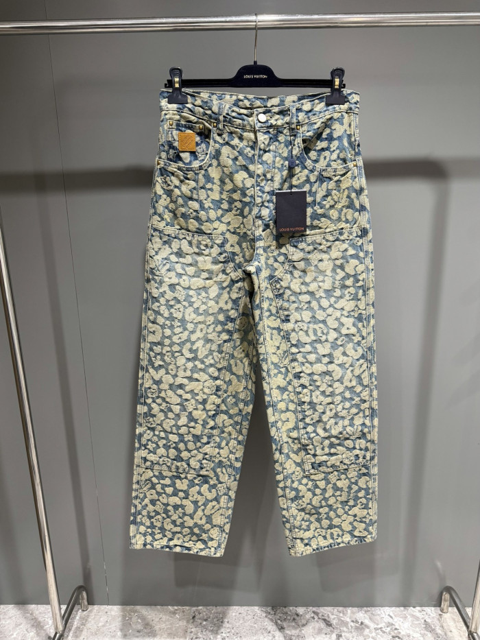 NIGO Louis Vuitton Jacquard Workwear Denim Pants 1AILS8 #nigo335823