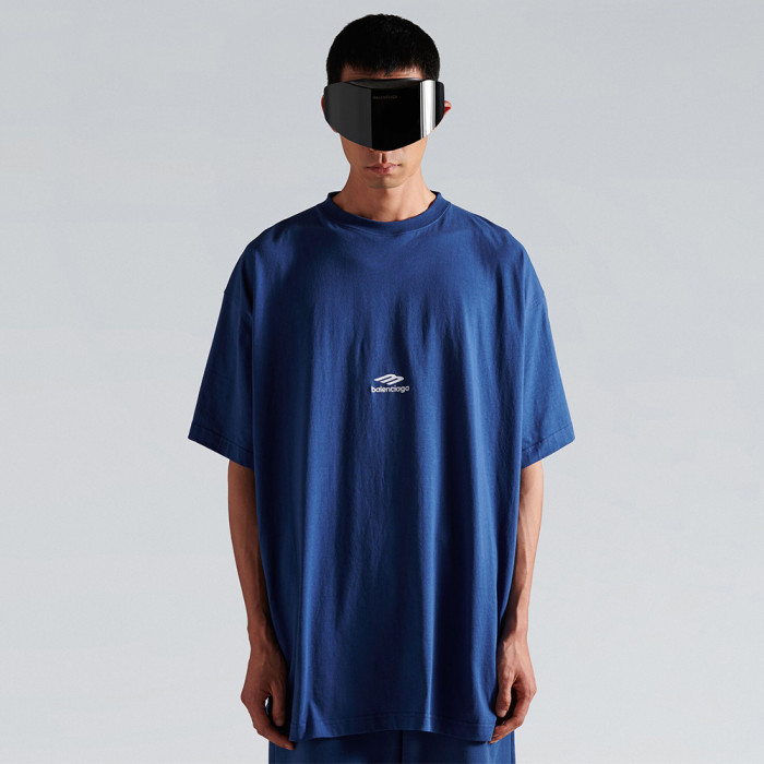 NIGO Balenciaga 3b Sports Icon Oversized T-shirt Light Marine Blue White #nigo335833