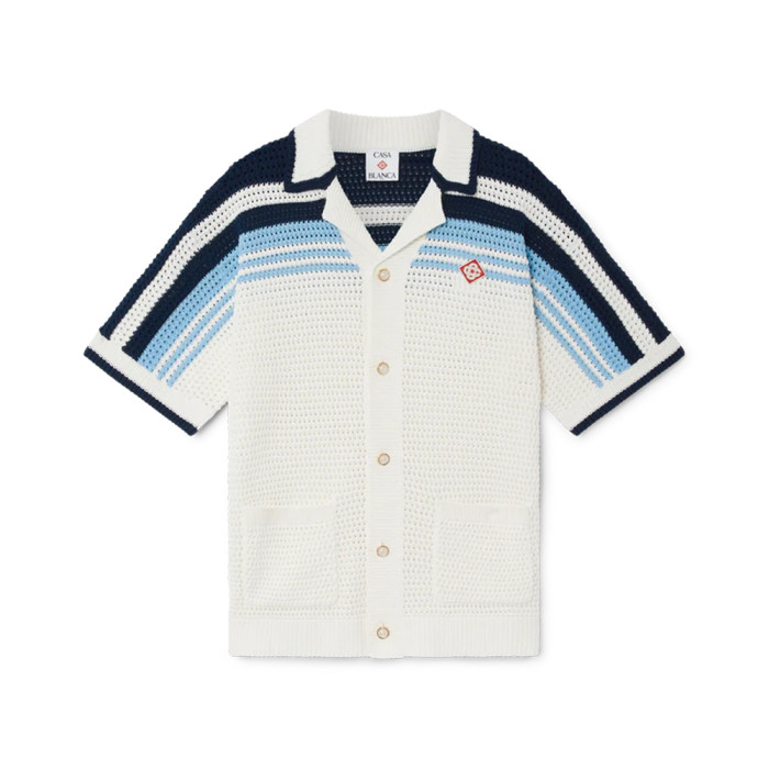 NIGO Casablanca Woven Striped Sweater Short-sleeved Shirt Shorts #nigo335805
