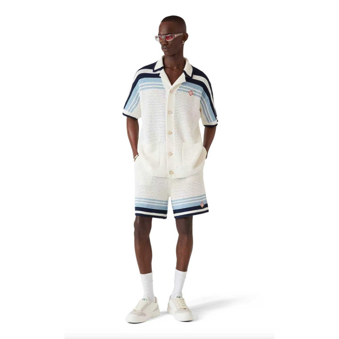NIGO Casablanca Woven Striped Sweater Short-sleeved Shirt Shorts #nigo335805