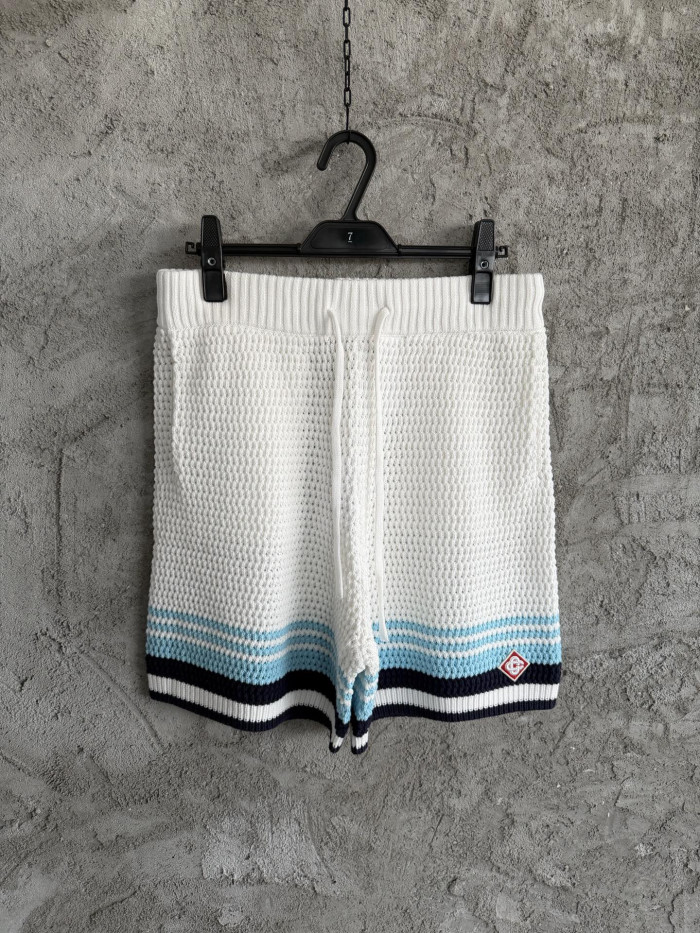 NIGO Casablanca Woven Striped Sweater Short-sleeved Shirt Shorts #nigo335805
