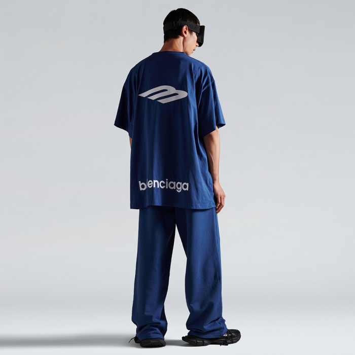 NIGO Balenciaga 3b Sports Icon Oversized T-shirt Light Marine Blue White #nigo335833