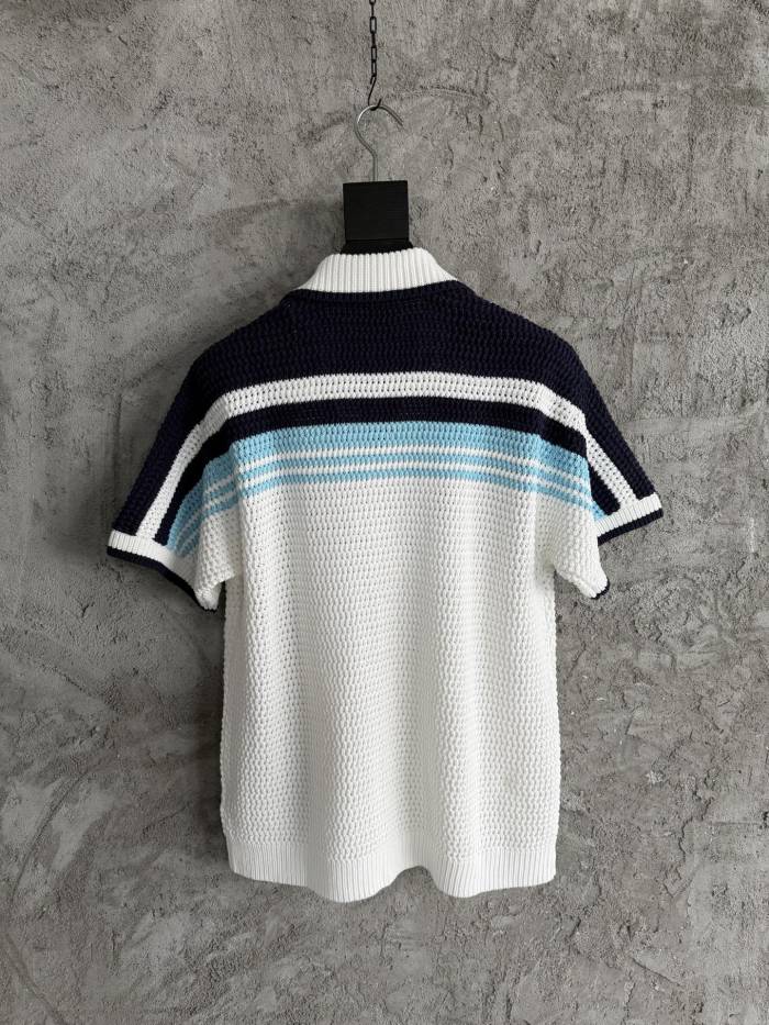 NIGO Casablanca Woven Striped Sweater Short-sleeved Shirt Shorts #nigo335805