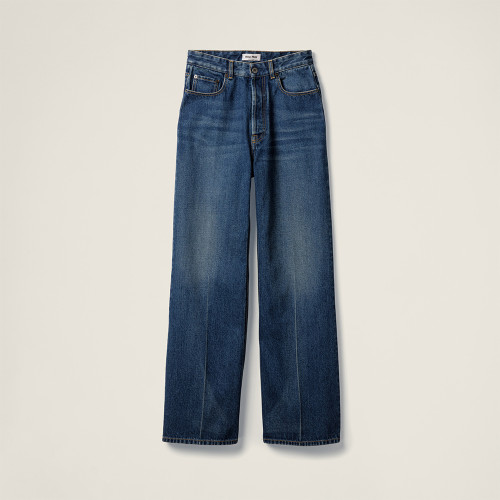 NIGO MiuMiu Navy Washed Denim Flared Jeans #nigo335826