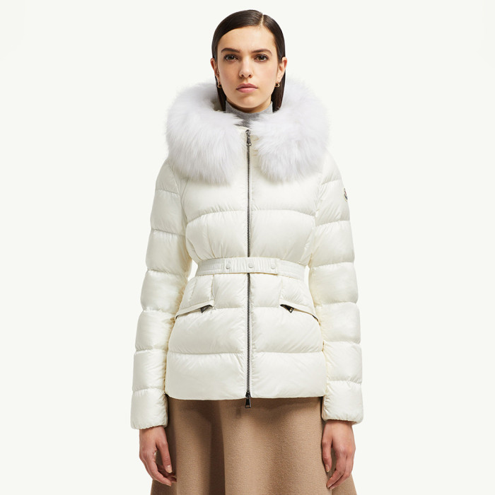 NIGO Moncler Black Beige Boed Hooded Shearling Trimmed Short Down Jacket Short Down Jackets #nigo293421