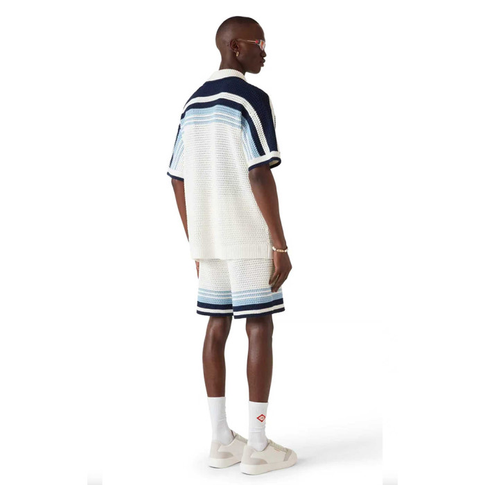 NIGO Casablanca Woven Striped Sweater Short-sleeved Shirt Shorts #nigo335805