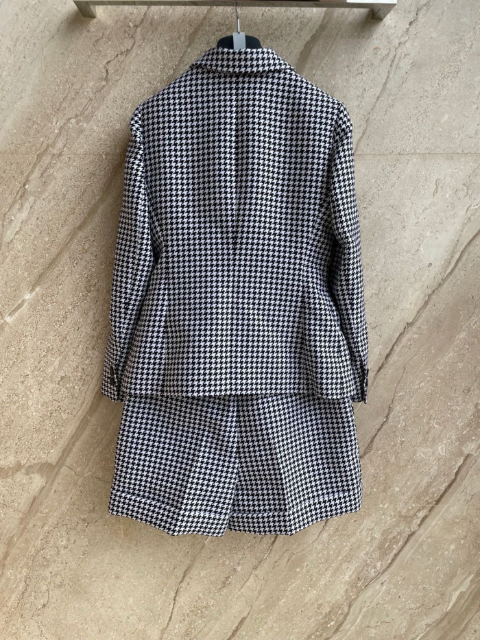 NIGO DIOR 30 Montaigne Bar Jacket Black and White Single Breasted Houndstooth Wool  #nigo326752