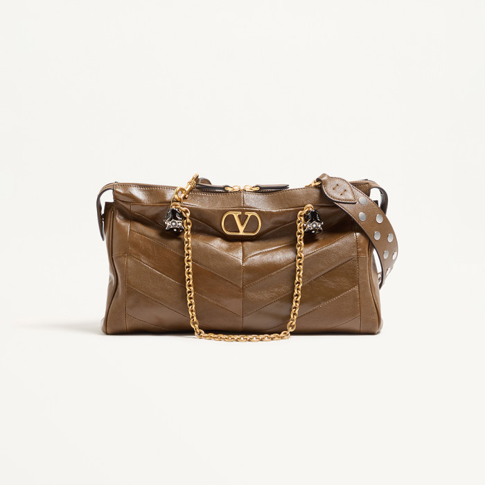 NIGO Valentino Garavani Panthea Shoulder Bag In Nappa Leather With Chevron Pattern #nigo333756
