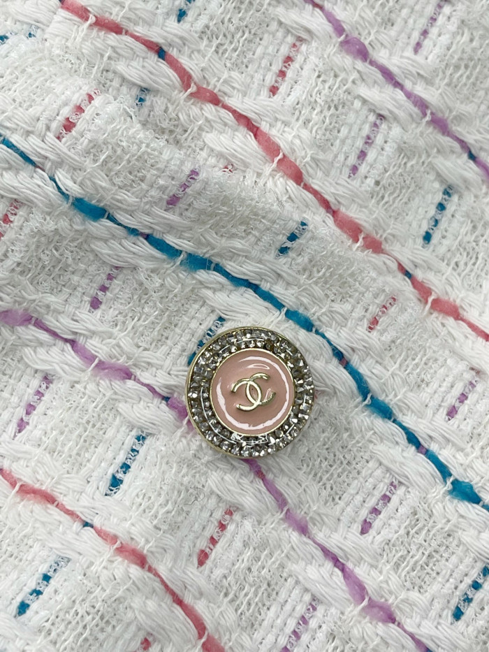 NIGO Chanel Dress Tweed White Blue Purple Pink #nigo335874