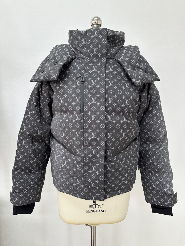 NIGO Louis Vuitton Top-quality Version Authenticity Guaranteed Denim-Effect Monogram Ski Jacket #nigo335862
