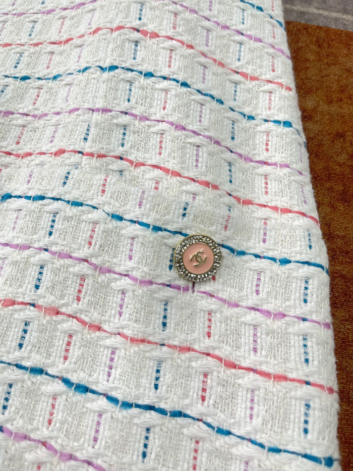 NIGO Chanel Dress Tweed White Blue Purple Pink #nigo335874