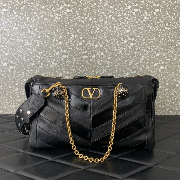 NIGO Valentino Garavani Panthea Shoulder Bag In Nappa Leather With Chevron Pattern #nigo333756