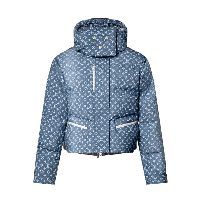 NIGO Louis Vuitton Top-quality Version Authenticity Guaranteed Denim-Effect Monogram Ski Jacket #nigo335862