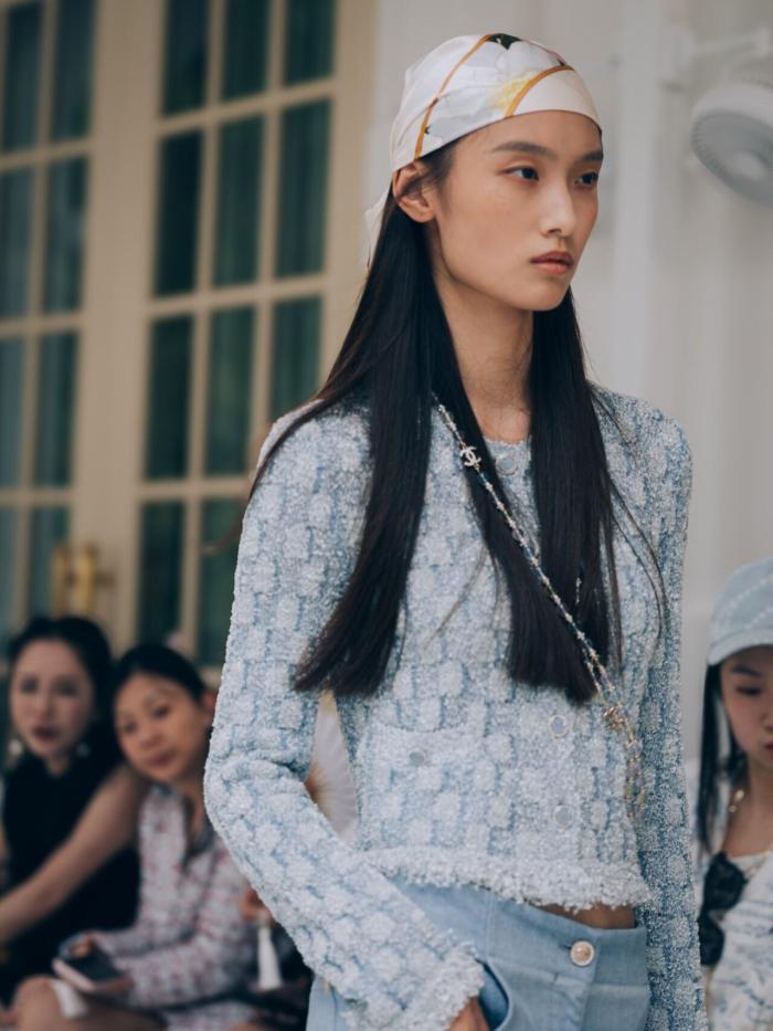 NIGO Chanel Tweed Cardigan Blue #nigo335858