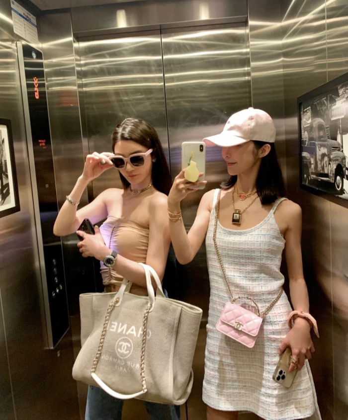 NIGO Chanel Dress Tweed White Blue Purple Pink #nigo335874