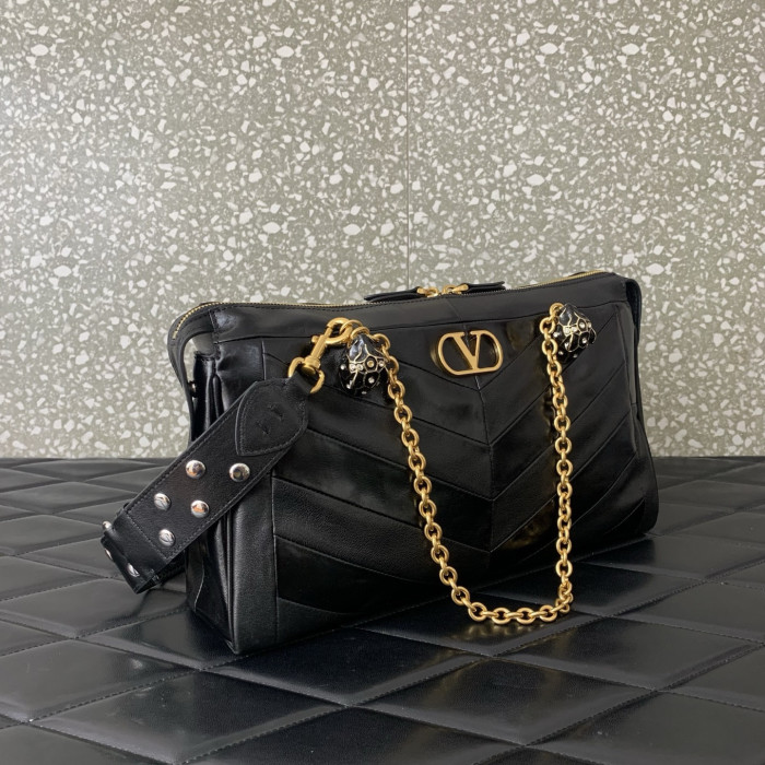 NIGO Valentino Garavani Panthea Shoulder Bag In Nappa Leather With Chevron Pattern #nigo333756