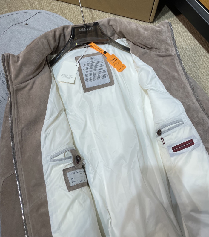 NIGO Brunello Cucinelli Quilted suede down jacket #nigo333856