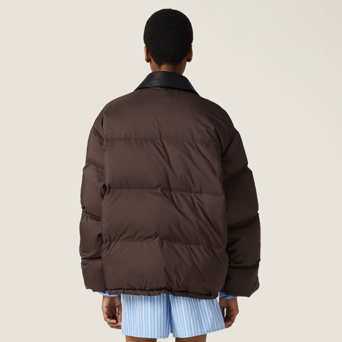 NIGO MiuMiu Ebony Technical Pongé Cropped Down Jacket  #nigo335949