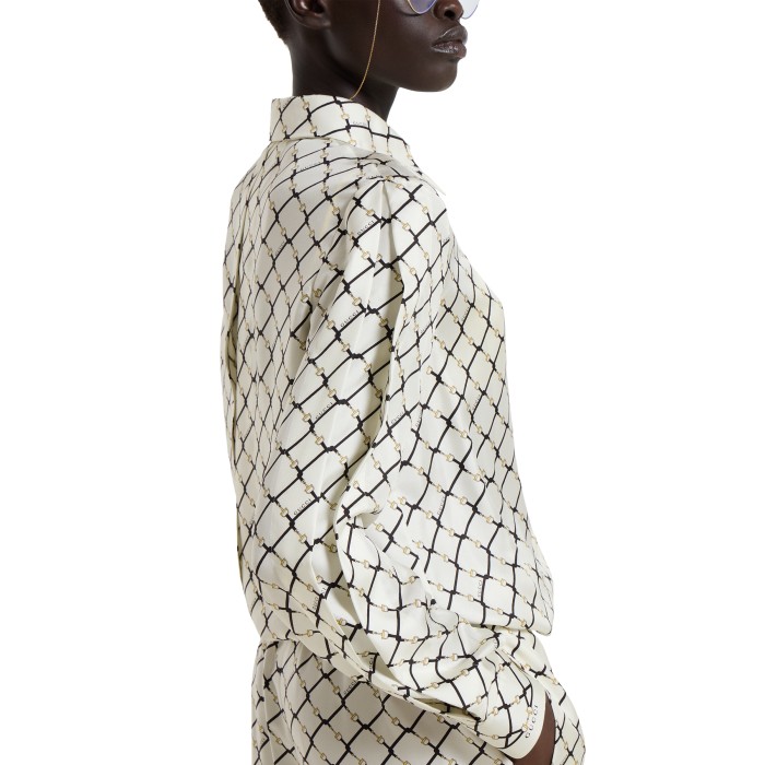 NIGO Gucci Printed Silk Twill Shirt in White #nigo335907