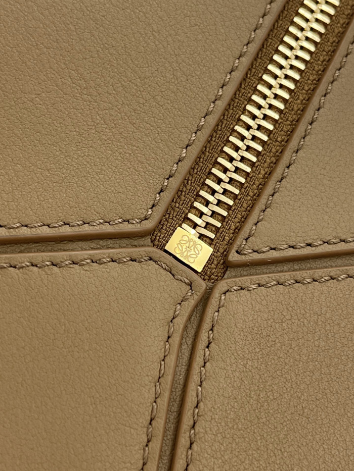 NIGO LOEWE Small Puzzle bag in classic calfskin suede Brown #nigo335950