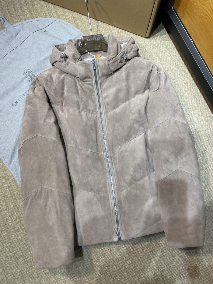 NIGO Brunello Cucinelli Quilted suede down jacket #nigo333856
