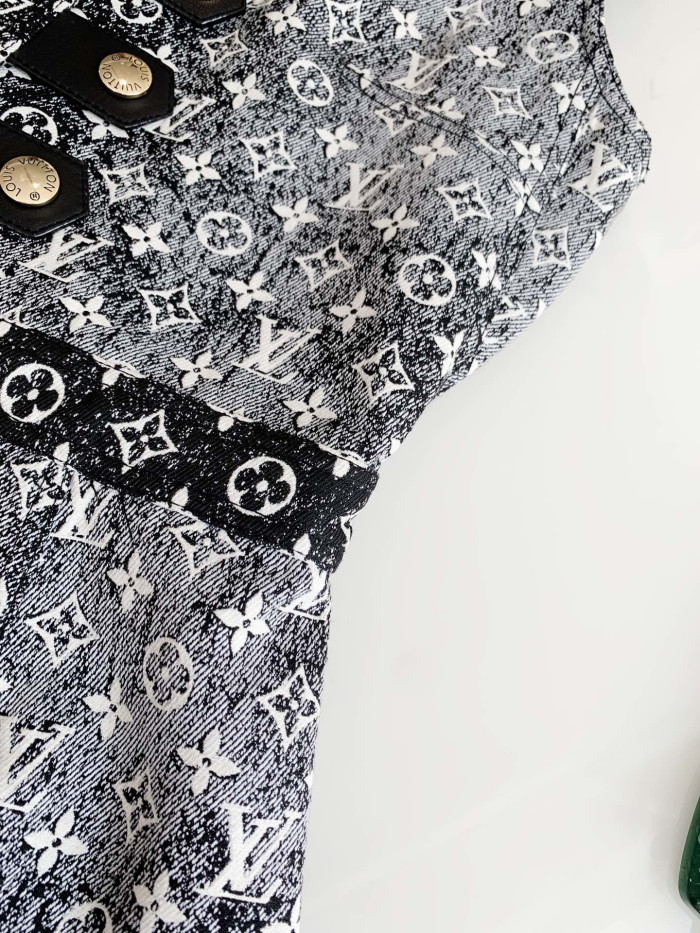 NIGO Louis Vuitton Monogram Denim Button Tab Dress #nigo335939