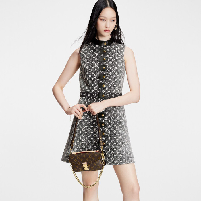NIGO Louis Vuitton Monogram Denim Button Tab Dress #nigo335939