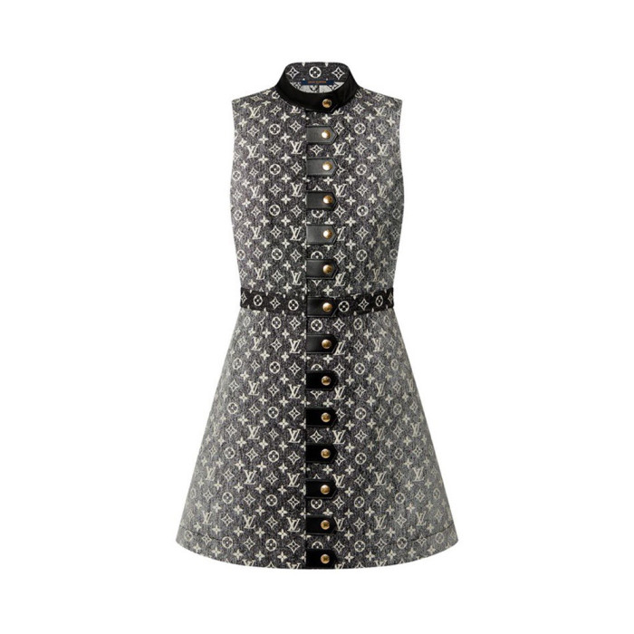 NIGO Louis Vuitton Monogram Denim Button Tab Dress #nigo335939