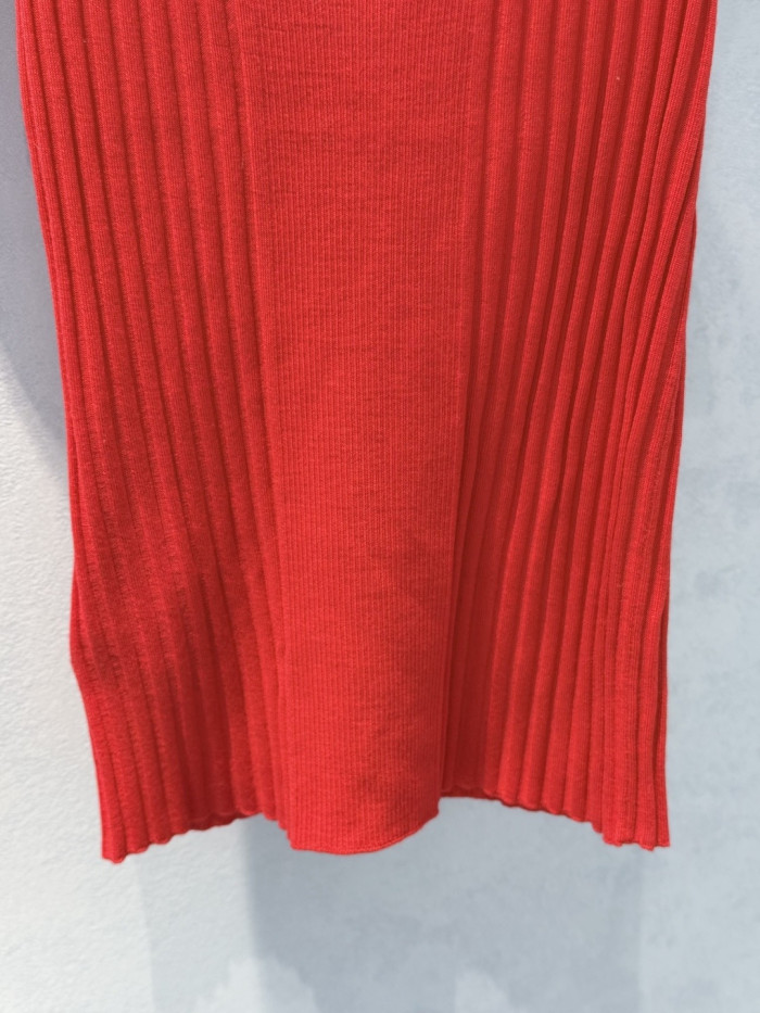 NIGO MiuMiu Red Ribbed Knit Wool Tank Top #nigo335841