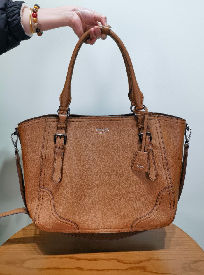 NIGO PRADA Large Leather Tote Bag #nigo335977