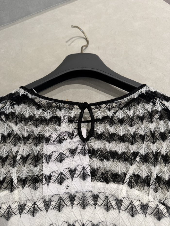 NIGO Dior Marinière Short-Sleeved Sweater with Removable Collar #nigo335985