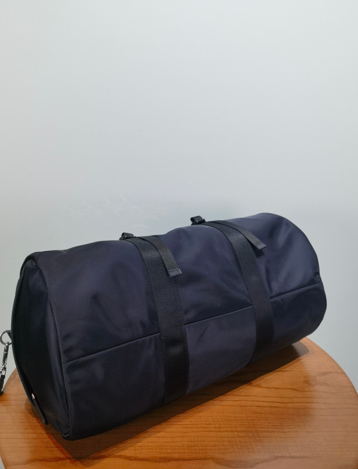 NIGO Prada Black Re-nylon and Saffiano Leather Duffle Bag #nigo335984