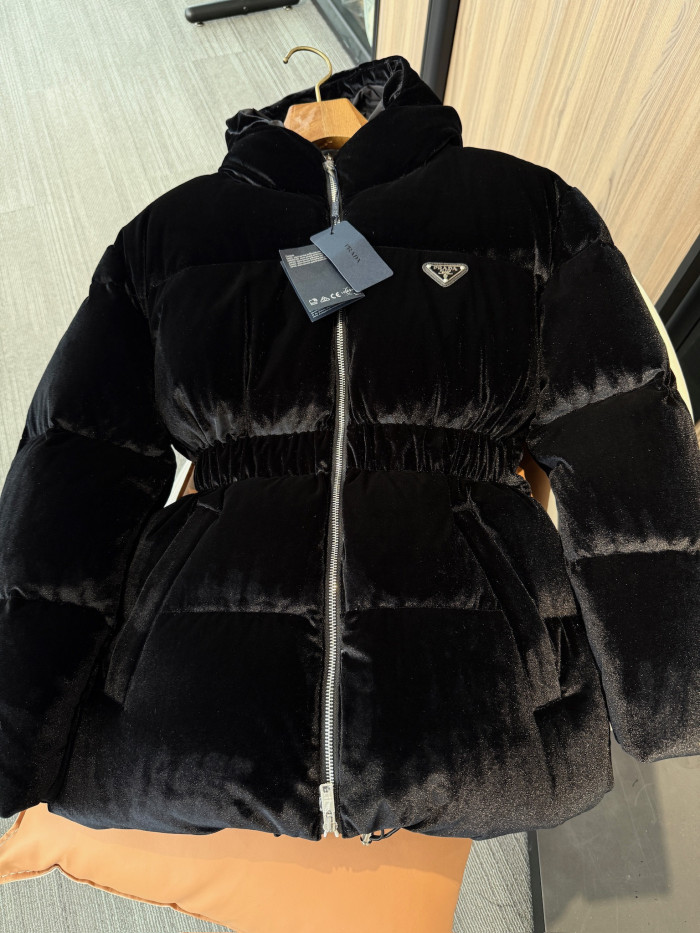 NIGO Prada Puffer Velvet Jacket Black #nigo336012