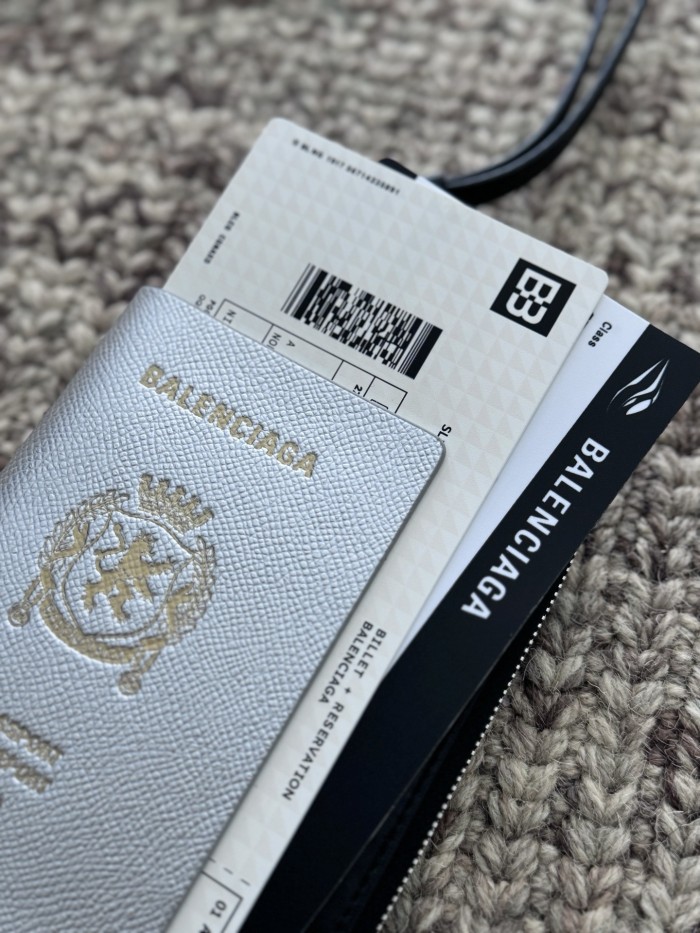 NIGO Balenciaga Men's Passport Long Wallet 1 Ticket in Passport Blue #nigo336008