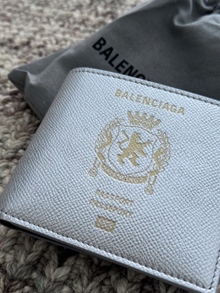 NIGO Balenciaga Men' Passport Square Folded Wallet in Silver #nigo336007