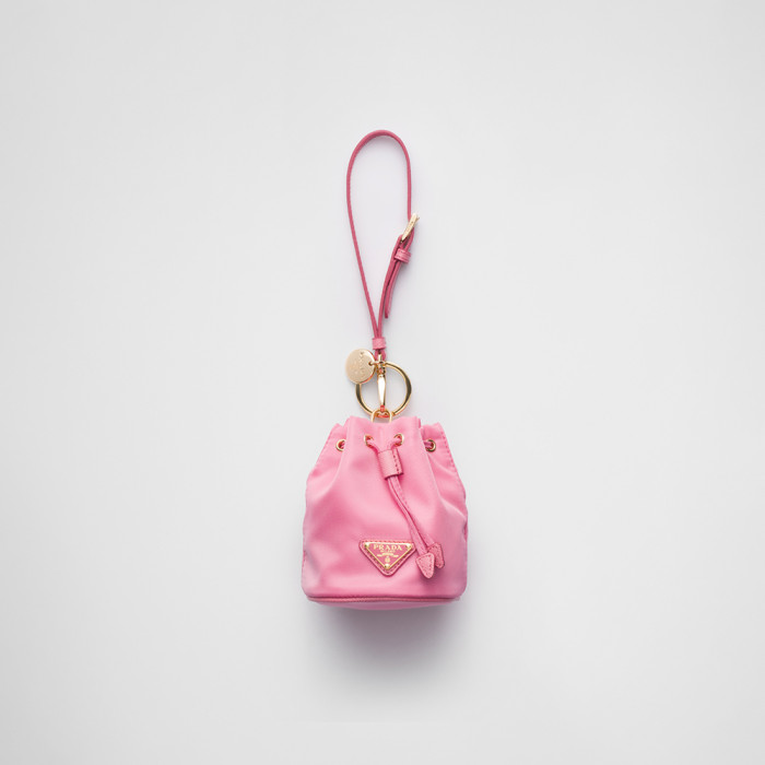 NIGO PRADA Black Mini Icon Re-nylon Keychain Charm #nigo336002