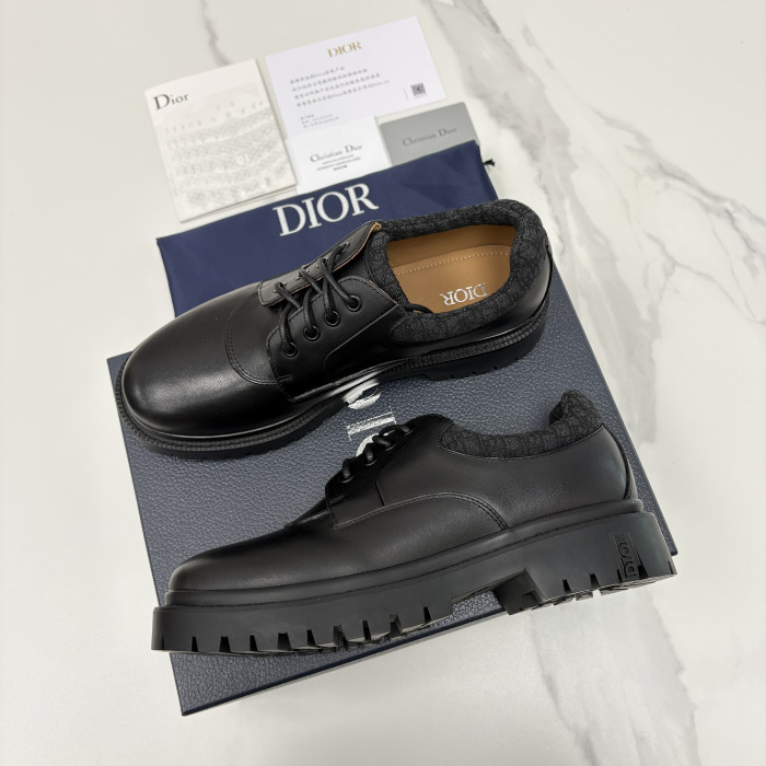 NIGO DIOR Dior Explorer III Derby Shoe Black Smooth Calfskin and Black Dior Oblique Jacquard #nigo336111