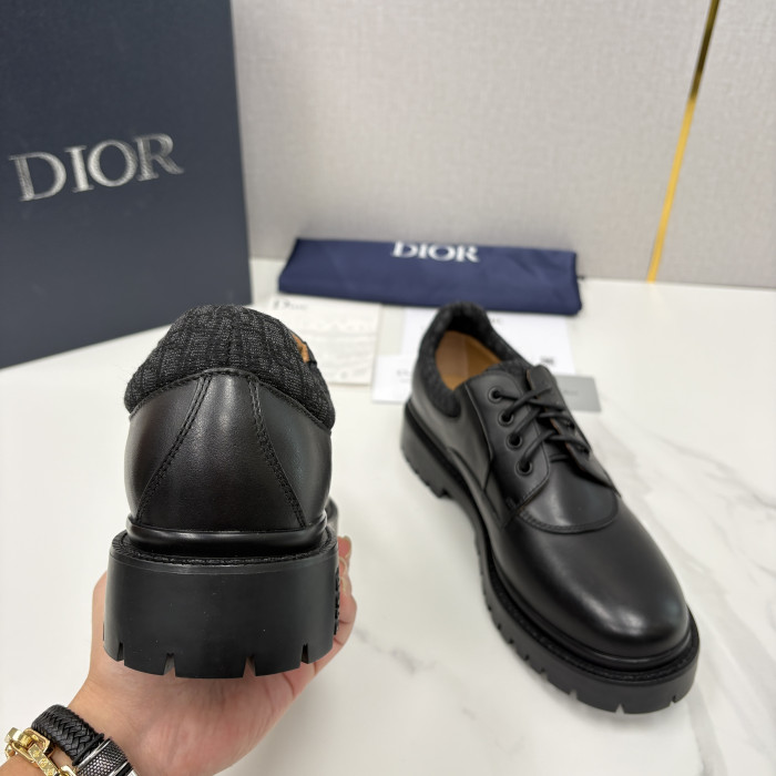 NIGO DIOR Dior Explorer III Derby Shoe Black Smooth Calfskin and Black Dior Oblique Jacquard #nigo336111