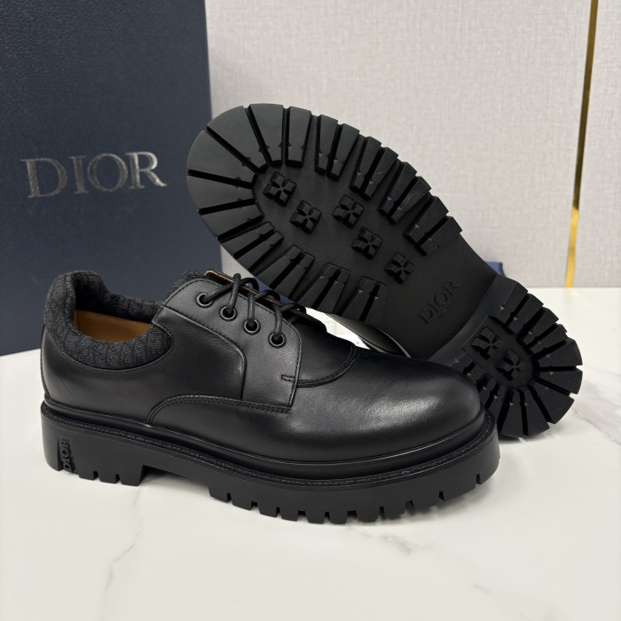 NIGO DIOR Dior Explorer III Derby Shoe Black Smooth Calfskin and Black Dior Oblique Jacquard #nigo336111