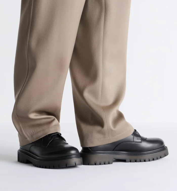 NIGO DIOR Dior Explorer III Derby Shoe Black Smooth Calfskin and Black Dior Oblique Jacquard #nigo336111