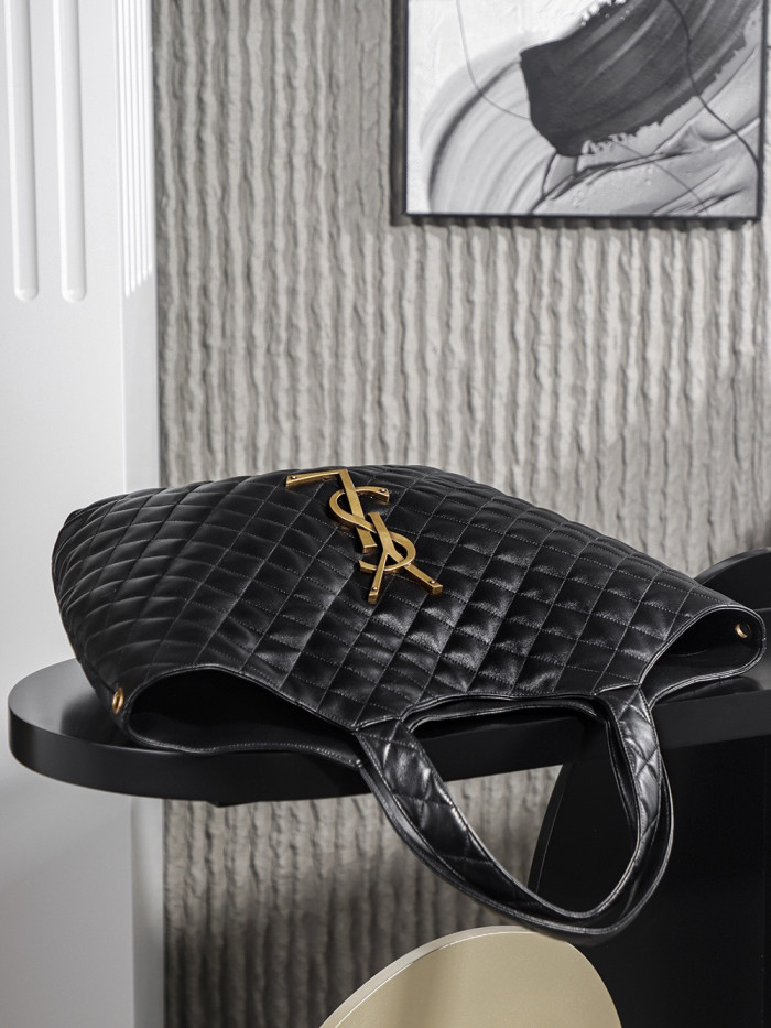 NIGO Saint Laurent ICARE quilted lambskin in Black #nigo336145