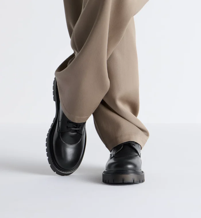 NIGO DIOR Dior Explorer III Derby Shoe Black Smooth Calfskin and Black Dior Oblique Jacquard #nigo336111