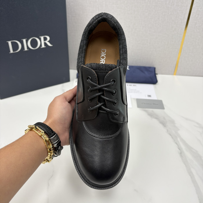 NIGO DIOR Dior Explorer III Derby Shoe Black Smooth Calfskin and Black Dior Oblique Jacquard #nigo336111