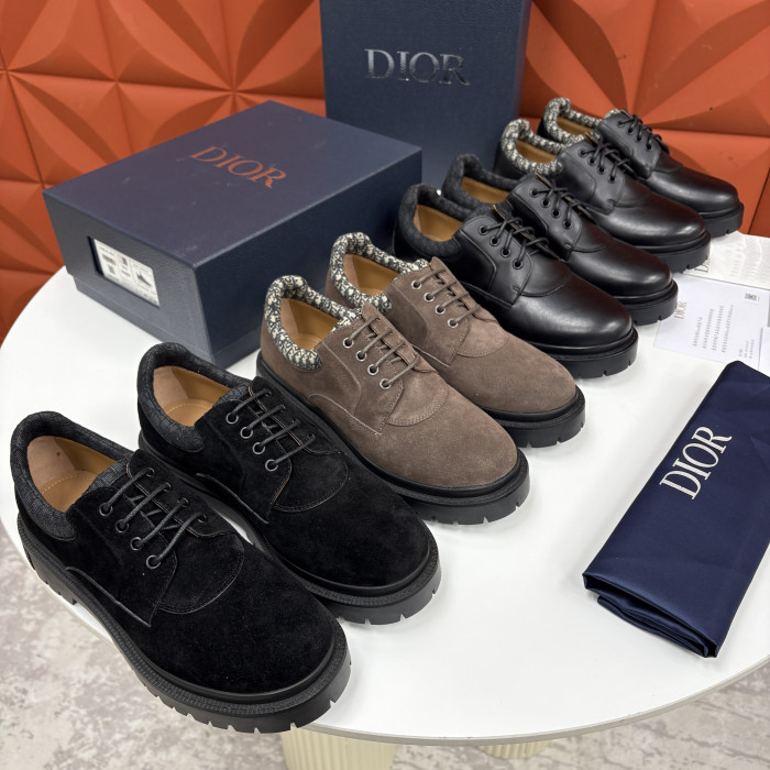 NIGO DIOR Dior Explorer III Derby Shoe Black Smooth Calfskin and Black Dior Oblique Jacquard #nigo336111