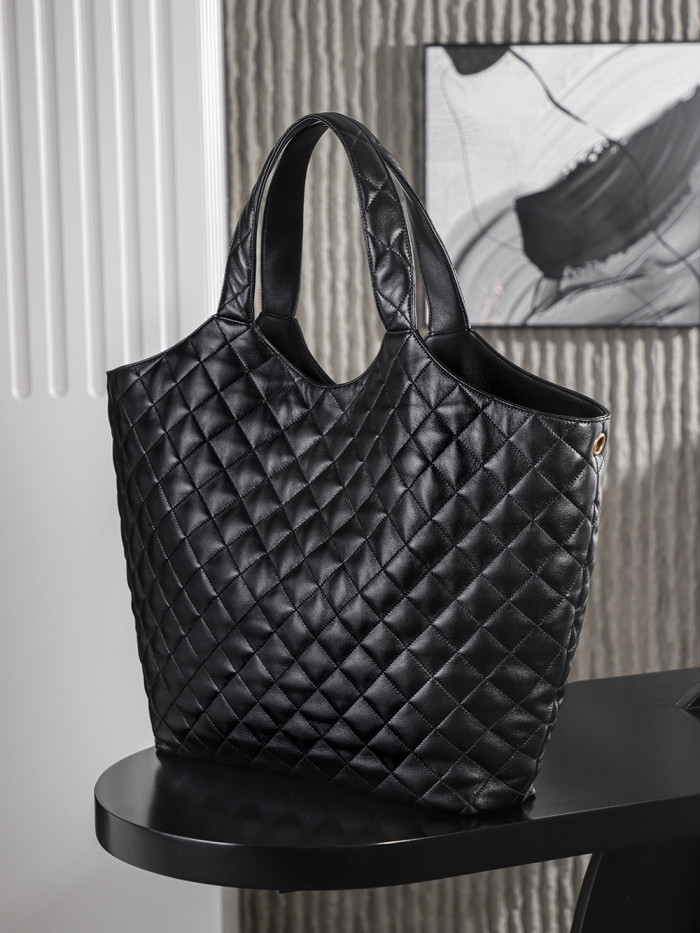 NIGO Saint Laurent ICARE quilted lambskin in Black #nigo336145