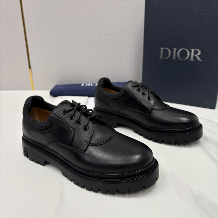 NIGO DIOR Dior Explorer III Derby Shoe Black Smooth Calfskin and Black Dior Oblique Jacquard #nigo336111