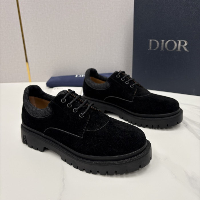 NIGO DIOR Dior Explorer III Derby Shoe Black Smooth Calfskin and Black Dior Oblique Jacquard #nigo336111