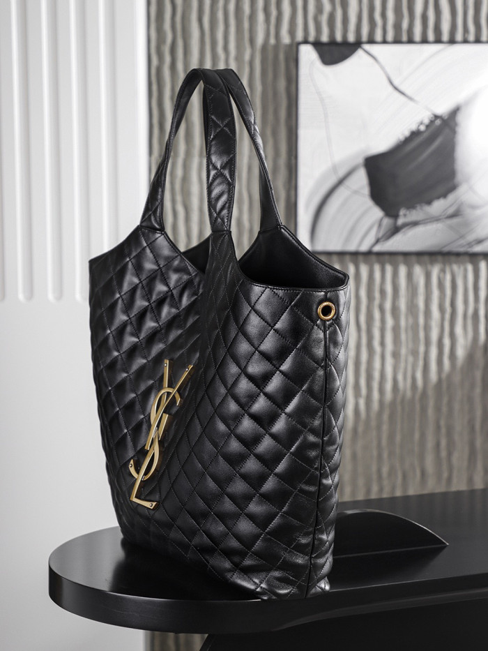NIGO Saint Laurent ICARE quilted lambskin in Black #nigo336145