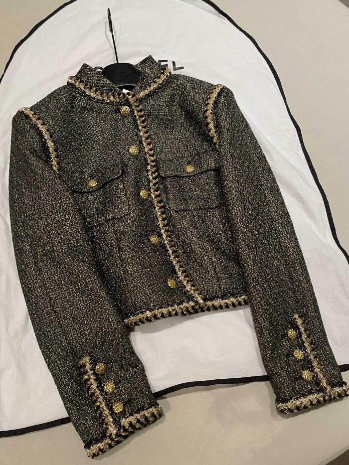 NIGO Chanel Jacket Skitr Tweed Gold Black #nigo336118
